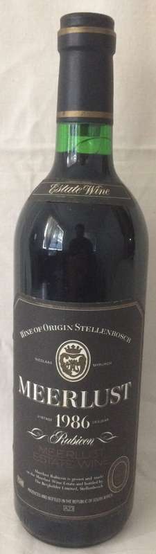 Meerlust Estate 1986 Vintage Rubicon Wine