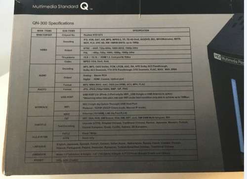 Multimedia Full HD USB Host Player Model QN-300 (Black)