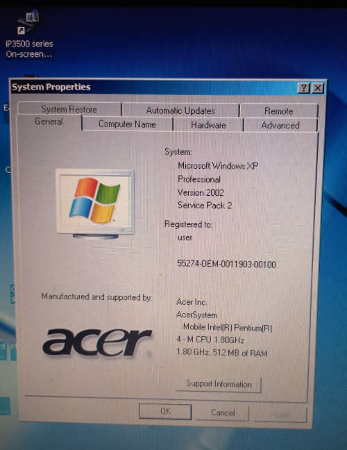 Acer Travelmate 281X Laptop Model MS2132
