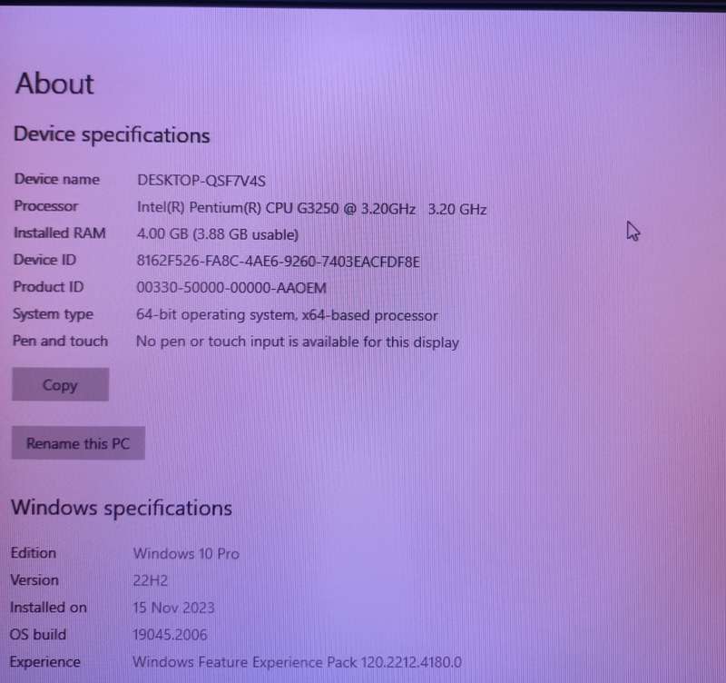Asus H81M-C Motherboard BundlePentium G3250 3.20GHZ CPU 4GB Ram 500Gb Hard Drive Win 10 Preactivated
