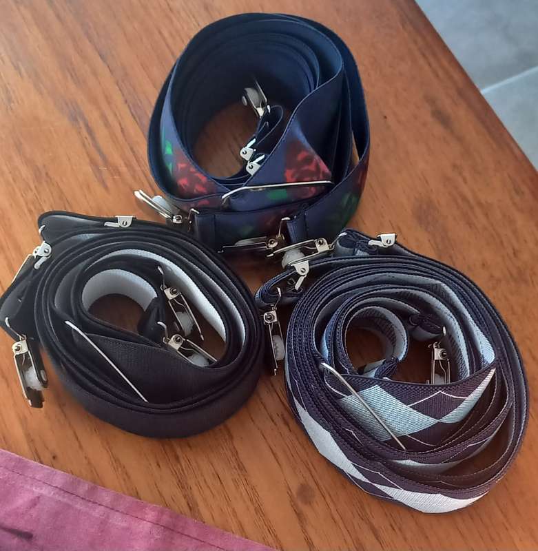 Set Of 3 Men`s Suspenders
