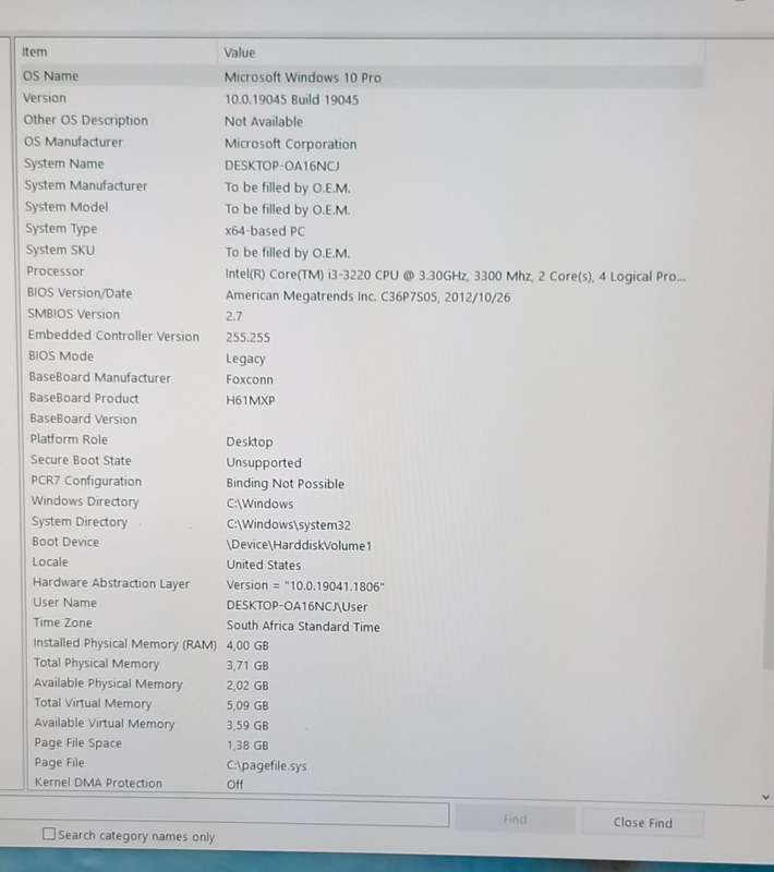 Foxconn Desktop Motherboard Bundle (includes cpu, ram & backplate)