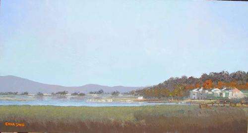 An original painting by Erna Smith 'Knysna' !!!Worth R2800!!! (30 x 56cm)