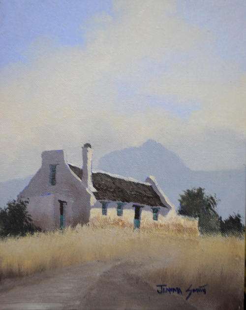 ORIGINAL PAINTING BY JEMMIE SMITH 'Stilbaai' !!!WORTH R1550!!! (20 x 25cm)