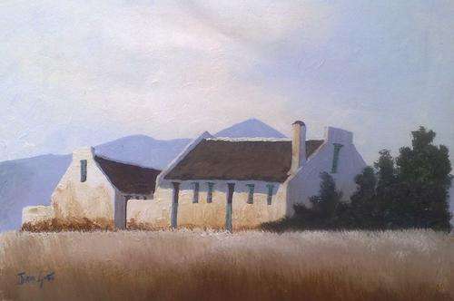 An original painting by Jemima Smith 'Cozy Cottage' !!!WORTH R1600!!! (28 x 42cm)
