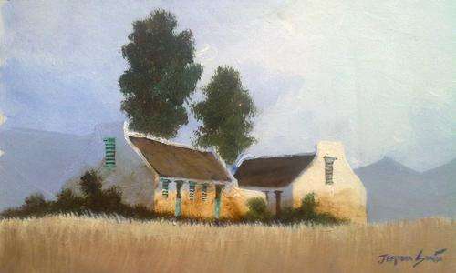 An original Painting by Jemima Smith 'Stilbaai' !!!WORTH R1200!!! (19 x 33cm)