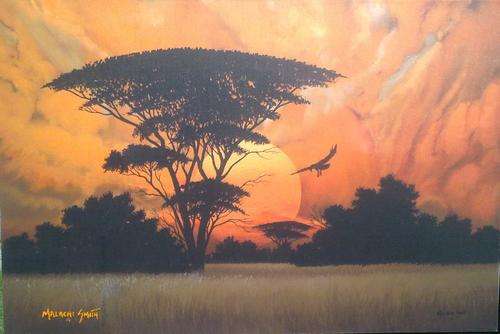 A Malachi Smith collector's print 'African Sunset' Worth R4500!!! (50 x 75cm)