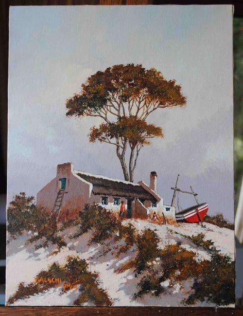 MALACHI SMITH ORIGINAL PAINTING 'STRUISBAAI' !!!!R6000!!!!