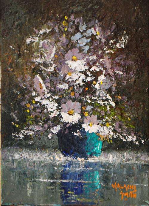 MALACHI SMITH ORIGINAL PAINTING 'WHITE FLORAL' !!!WORTH R6500!!!