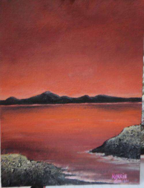 KERRIE SMITH ORIGINAL PAINTING 'SUNSET OF THE BAY' !!!!WORTH R750!!!!