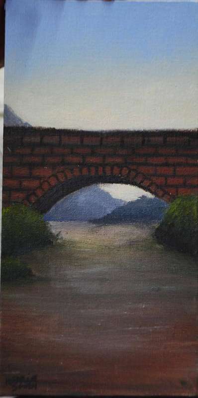 KERRIE SMITH ORIGINAL PAINTING 'BRIDGE' !!!!WORTH R600!!!!