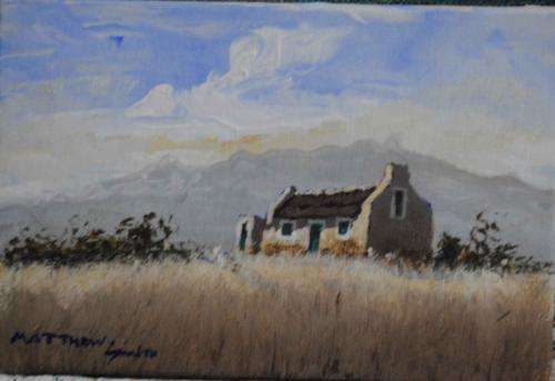 MATTHEW SMITH ORIGINAL PAINTING 'COZY COTTAGE' !!!R400!!! (10 x 15cm)