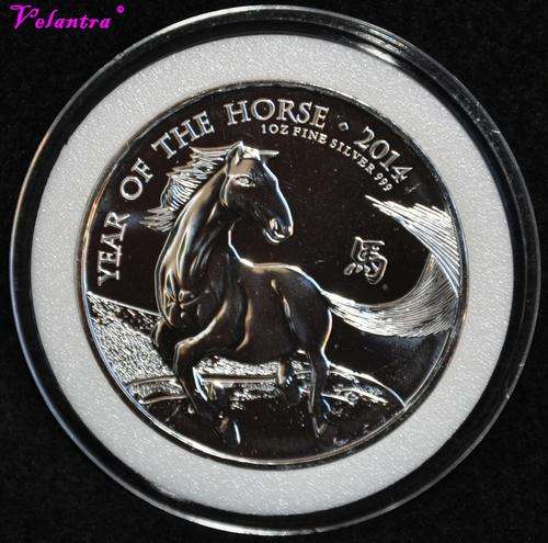 Britannia - 2014 Lunar Year of the Horse - Silver - 1st in Britain history !!! Only 2 on auction !!!