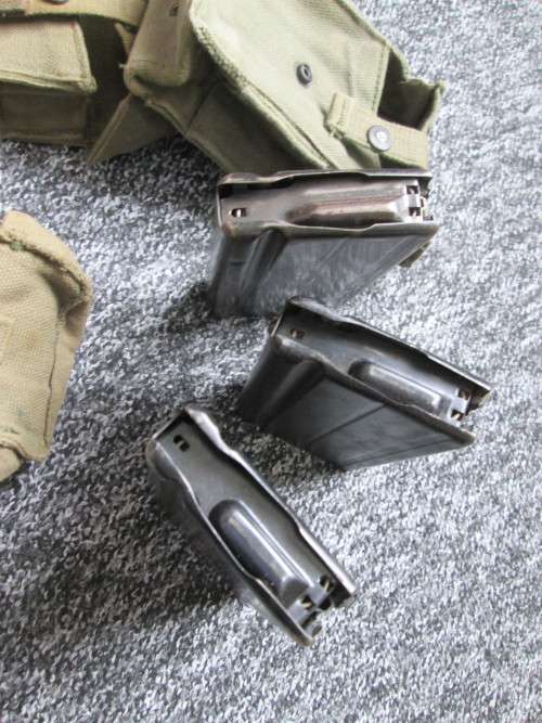 Used SADF   R1  rifle  magazines with  pouches