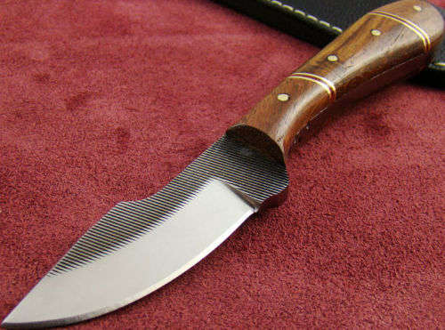 Small Hand Made File Steel Skinning Knife-please read size description