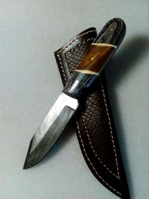 Small Hand Made Damascus Steel Knife