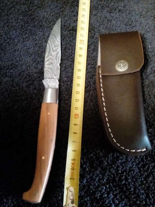 Hand Made Damascus Steel Folding Knife-Two Available