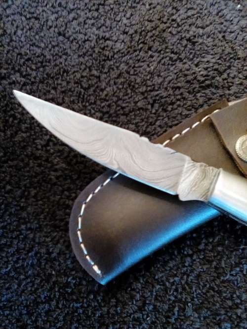 Hand Made Damascus Steel Folding Knife-Two Available