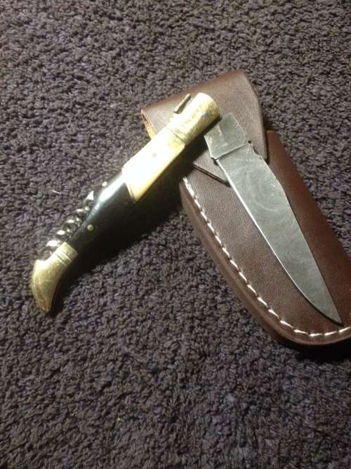 Hand Made Damascus Steel Folding Knife