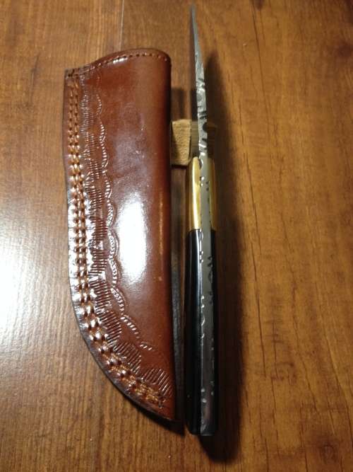 Hand Made Damascus Steel Hunting Knife-NO RESERVE AUCTION !!!