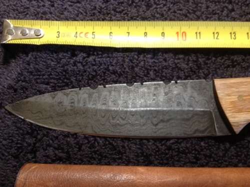 Hand Made Damascus Steel Hunting Knife-NO RESERVE AUCTION !!!