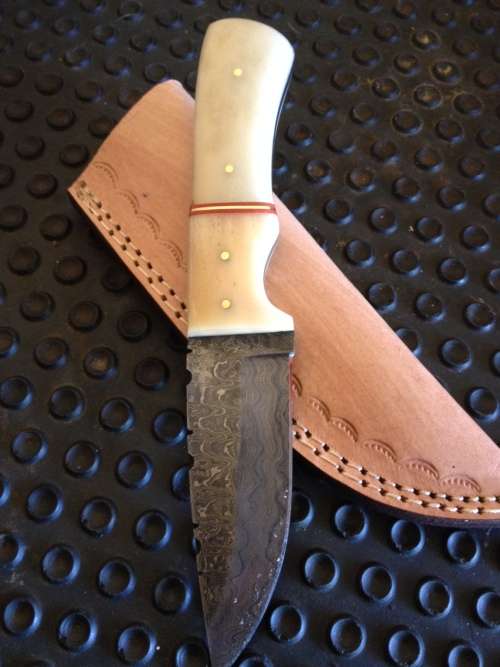 Handmade Damascus Steel Hunting Knife !!!