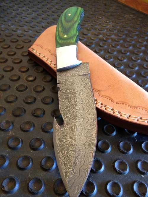 Handmade Damascus Steel Hunting Knife !!!