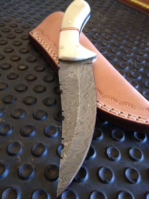 Handmade Damascus Steel Hunting Knife !!!