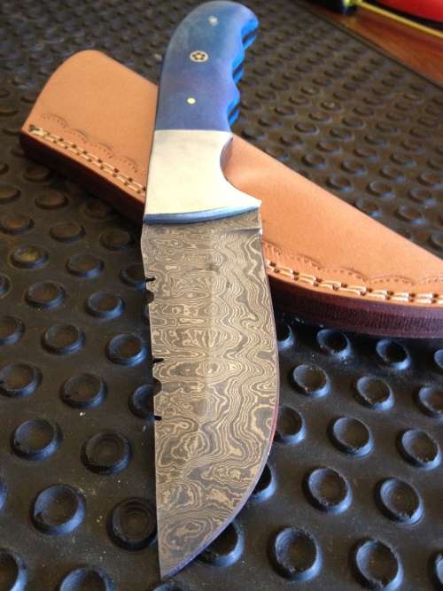 Handmade Damascus Steel Hunting Knife !!!