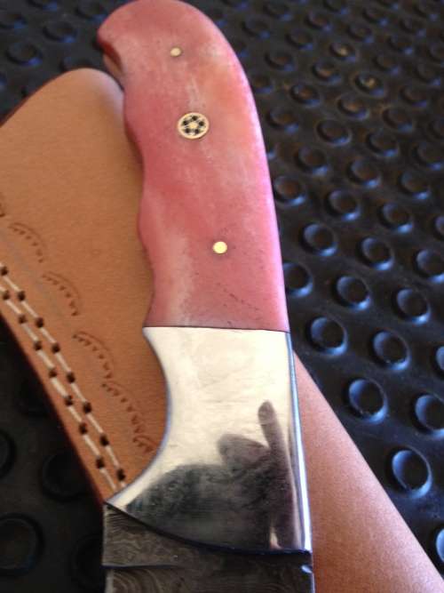 HANDMADE DAMASCUS STEEL HUNTING KNIFE !!!