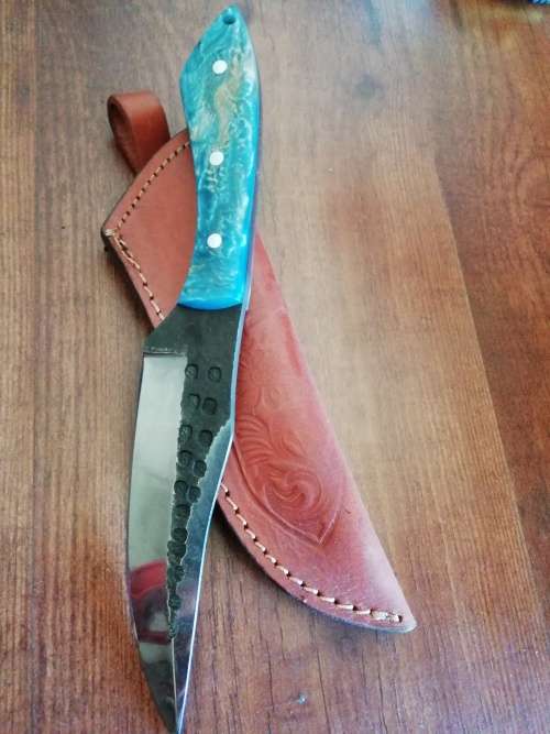 Hand forged D2 toolsteel hunting knife !!!