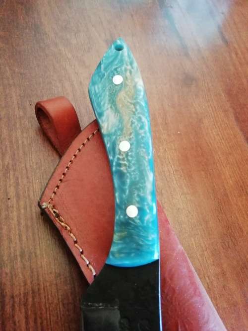 Hand forged D2 toolsteel hunting knife !!!