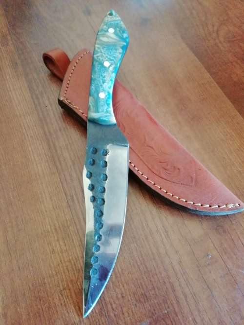 Hand forged D2 toolsteel hunting knife !!!