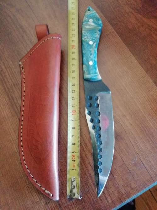 Hand forged D2 toolsteel hunting knife !!!
