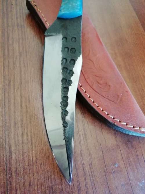Hand forged D2 toolsteel hunting knife !!!