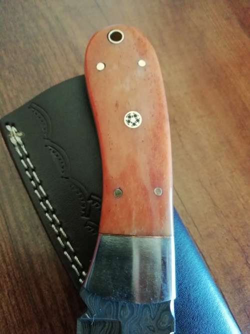 HANDMADE DAMASCUS STEEL HUNTING KNIFE !!!