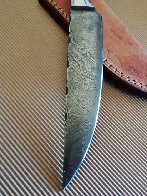 HANDMADE DAMASCUS STEEL BIRD AND TROUT KNIFE !!!