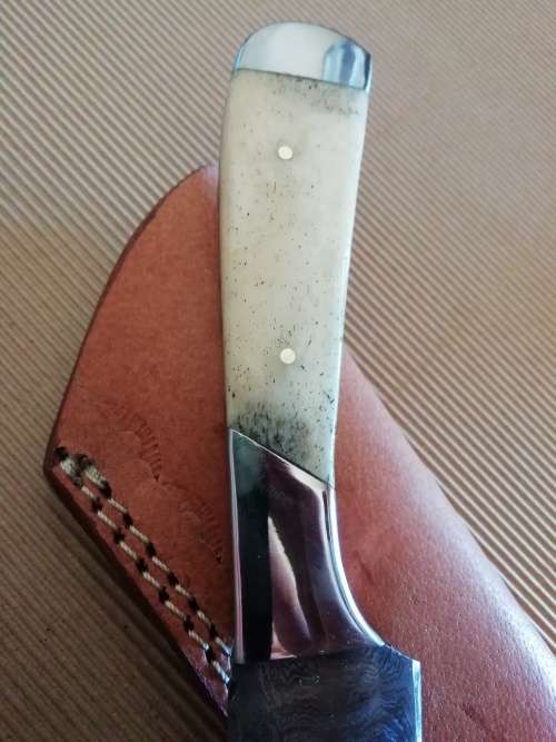HANDMADE DAMASCUS STEEL BIRD AND TROUT KNIFE !!!