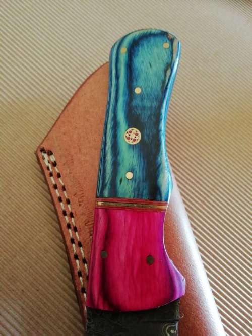 HANDMADE DAMASCUS STEEL HUNTING KNIFE !!!