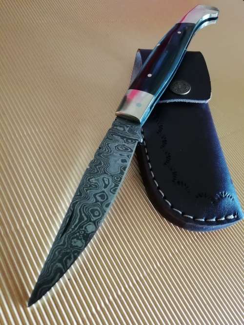 HANDMADE DAMASCUS STEEL FOLDING KNIFE !!!