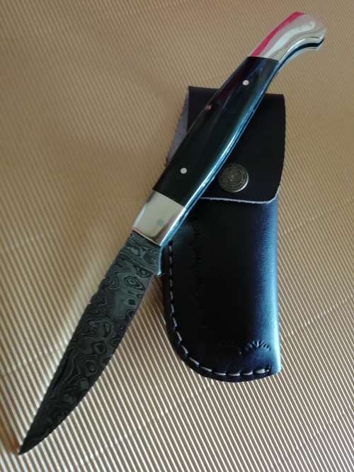 HANDMADE DAMASCUS STEEL FOLDING KNIFE !!!