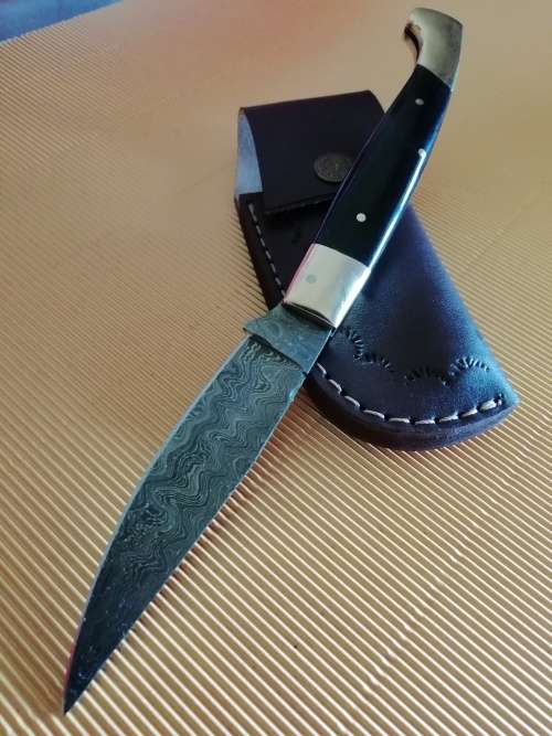 HANDMADE DAMASCUS STEEL FOLDING KNIFE !!!