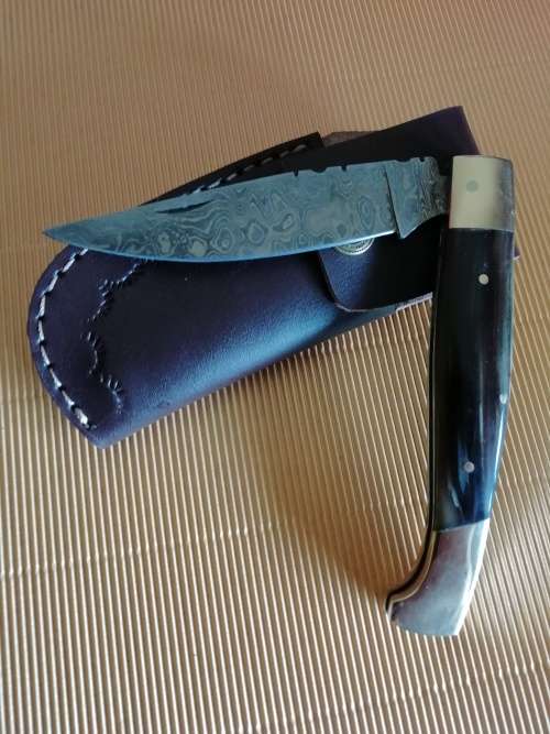 HANDMADE DAMASCUS STEEL FOLDING KNIFE !!!