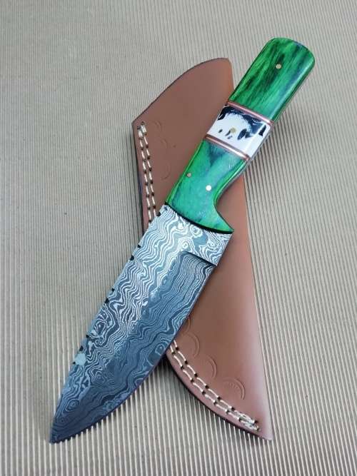 HANDMADE DAMASCUS STEEL HUNTING KNIFE !!!