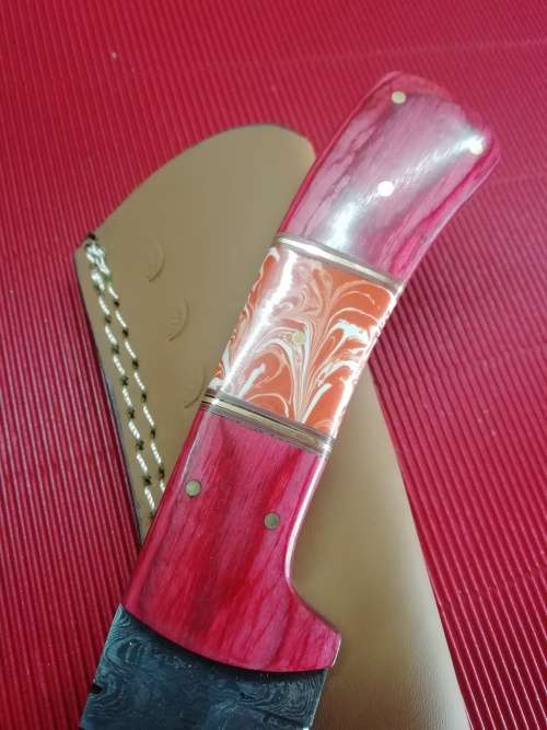 HANDMADE DAMASCUS STEEL HUNTING KNIFE !!!