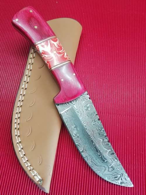 HANDMADE DAMASCUS STEEL HUNTING KNIFE !!!