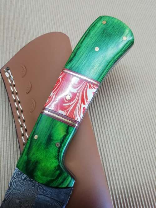HANDMADE DAMASCUS STEEL HUNTING KNIFE !!!