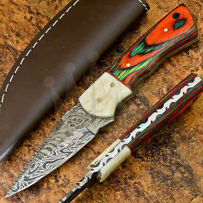 HANDMADE DAMASCUS STEEL HUNTING KNIFE !!!