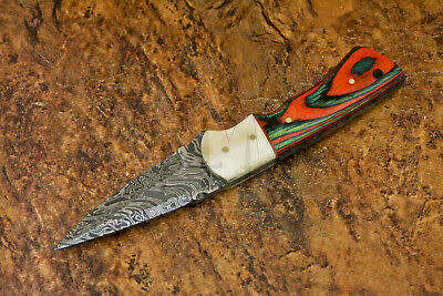 HANDMADE DAMASCUS STEEL HUNTING KNIFE !!!