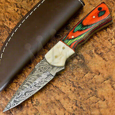 HANDMADE DAMASCUS STEEL HUNTING KNIFE !!!
